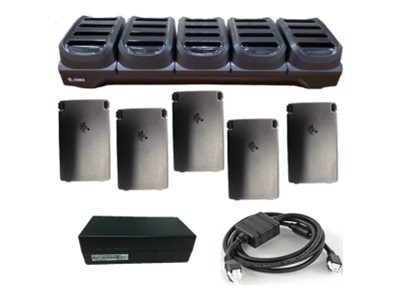 ZEBRA TC21/TC26 Battery charger bundle, includes 20-slot battery charger (5 KIT-TC2X-BATCHG-02
