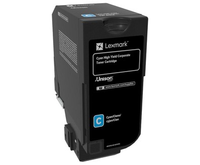 Lexmark 74C2HCE Patrone 12000Seiten Cyan Lasertoner & Patrone