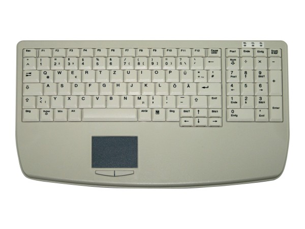 ACTIVE KEY AK-7410-GU-W/GE - Soft-Druckpunkt - Touchpad+Nummernfeld - hellg AK-7410-GU-W/GE