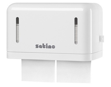 satino by wepa Einzelblatt-Toilettenpapier-Spender, weiß