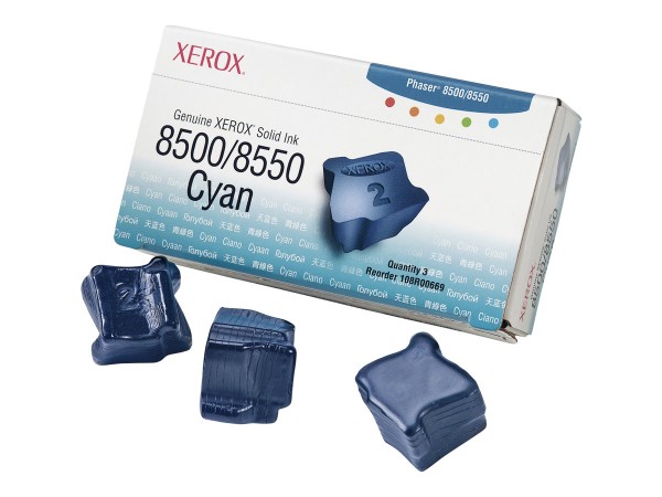 XEROX Phaser 8500/8550 3 Cyan feste Tinten 108R00669