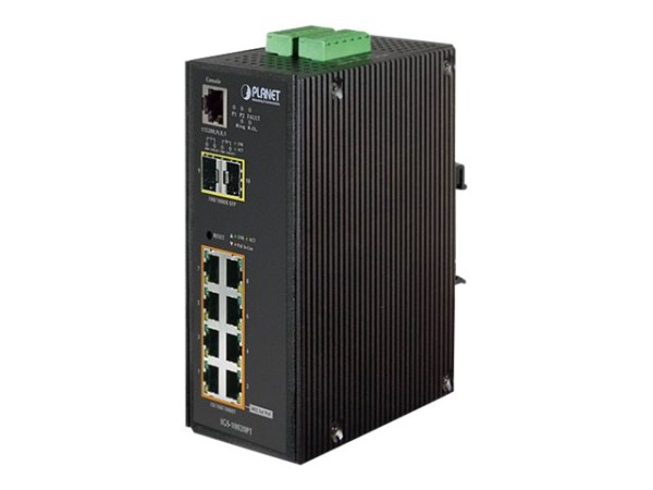 PLANET TECHNOLOGY Planet IGS-10020PT IP30 SNMP 8-Port Gigabit POE(Af) Switc IGS-10020PT