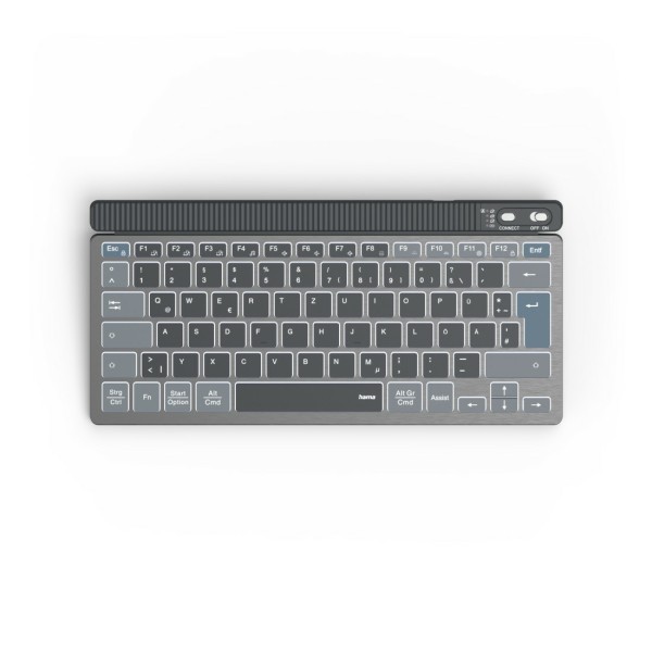 HAMA Multi-Device-Tastatur WK-700 kabellos beleuchtet klein SW QWERTZ (0017 00173067