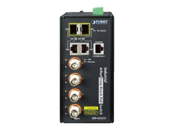 PLANET TECHNOLOGY PLANET TECHNOLOGY PLANET Industrial 4-port Coax + 2-port 10/100/1000T +
