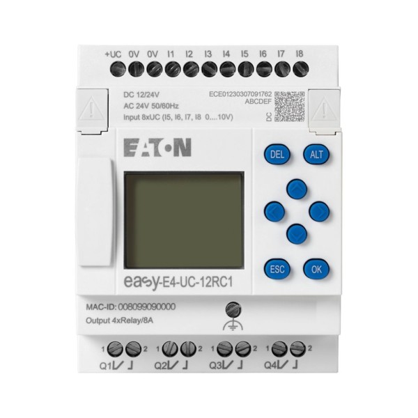 EATON EATON EASY-E4-UC-12RC1 197211 Steuerrelais 12/24VDC 24VAC 8DE davon