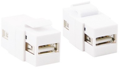 LogiLink Keystone Verbinder USB 2.0, weiß