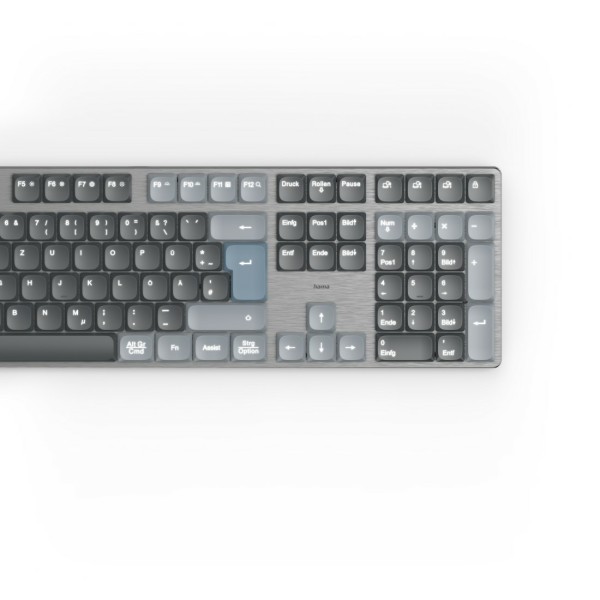 HAMA Multi-Device-Tastatur WK-800 kabellos mechanisch LED Schw. QWERTZ (001 00173070