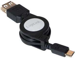 LogiLink Micro USB OTG Anschlusskabel, Stecker - Kupplung