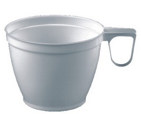 STARPAK Kunststoff-Kaffeetassen, 0,18 l, weiß, 60er