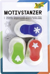 folia Weihnachts-Motivstanzer, klein, Set 1