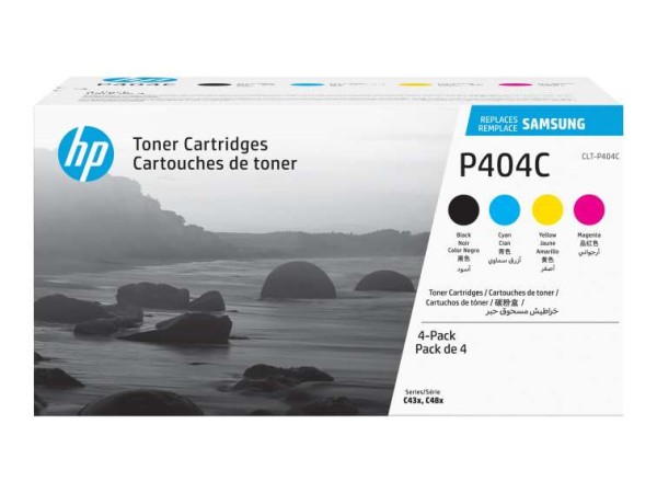 SAMSUNG CLT P404C 4er Pack Schwarz, Gelb, Cyan, Magenta Tonerpatrone (SU365 SU365A