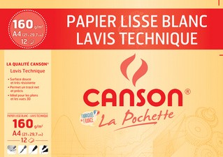 CANSON technisches Zeichenpapier, DIN A3, 160 g/qm, weiß