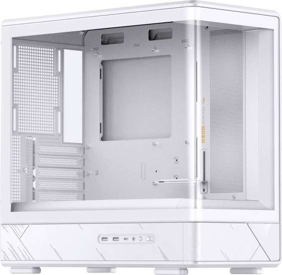 JONSBO D200 Midi-Tower, mATX, Tempered Glass, Mini Temp Display - weiß D200 WHITE