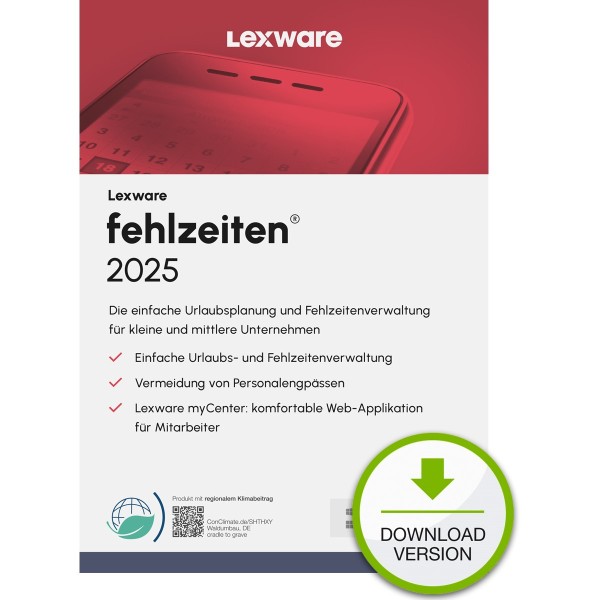 LEXWARE ESD fehlzeiten 2025 unbegrenzte Laufzeit Download 08851-2038