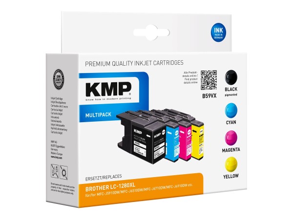 KMP KMP Tinte Kombi-Pack ersetzt Brother LC-1280, LC1280XLVALBPDR, LC-1280XL Kompatibel Kombi-Pack