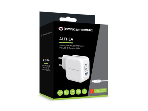 CONCEPTRONIC CONCEPTRONIC Ladegerät 3Port 67W,2xUSB-C,1xUSB-A 1.5m ws