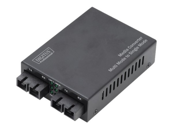 DIGITUS Fast Ethernet Multimode auf Singlemode Medien Konverter SC auf SC W DN-82024