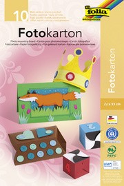 folia Fotokartonblock, 220 x 330 mm, farbig sortiert