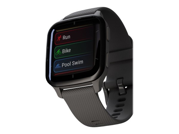 GARMIN Venu Sq 2 - 40 mm - Dunkelgrau - intelligente Uhr mit Band - Silikon 010-02701-10