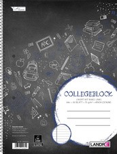 LANDRÉ Collegeblock "college" DIN A4, liniert, 80 Blatt