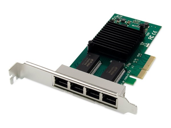 DIGITUS DIGITUS Netzwerkkarte 4Port RJ45 I350 4xRJ454 Anschlüsse