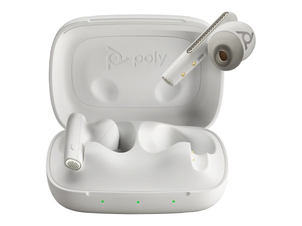 HP POLY Voyager Free 60 UC weiss Earbuds + BT700 USB-A Adapter + Basic Lade 7Y8L3AA