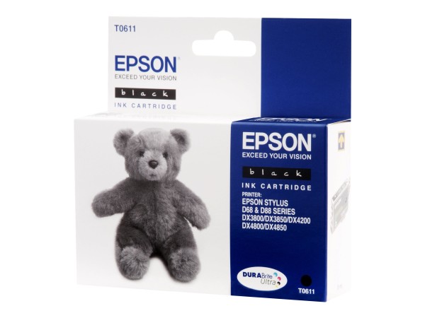 EPSON T0611 Schwarz Tintenpatrone C13T061140