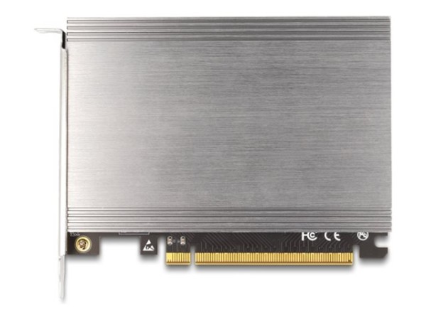DELOCK DELOCK PCI Express x16 Karte auf 4x intern NVMe M.2 Key (mit Kühlkörper und LED-Anzeige)