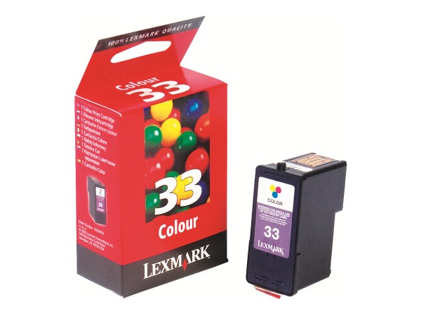 LEXMARK LEXMARK Cartridge No. 33 Farbe (Cyan, Magenta, Gelb) Tintenpatrone