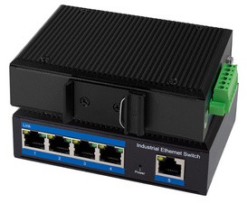 LogiLink Industrial Gigabit Ethernet PoE Switch, 5 Port