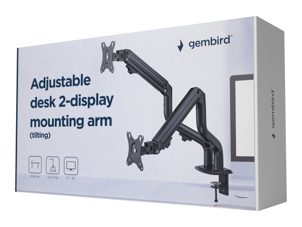 GEMBIRD GEMBIRD Verstell Montagearm 2 Displays, 17 32 Zoll, 8 kg