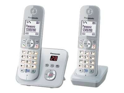 PANASONIC KX-TG6822GS perlsilber Duo mit AB KX-TG6822GS