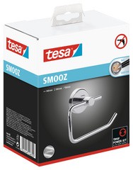 tesa WC-Papierrollenhalter SMOOZ, verchromt, mit Klebelösung