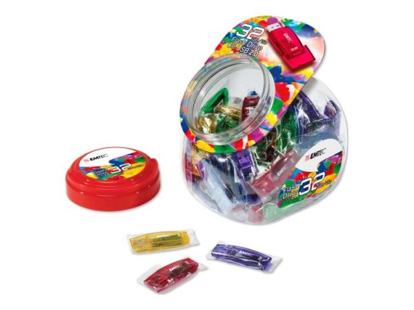 EMTEC USB-Stick 32 GB EMTEC C410 USB 2.0 Candy Jar 80 pcs. ECMMD32GC410JAR