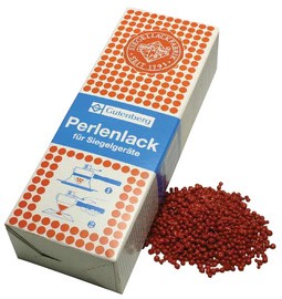 Gutenberg Siegellack Perlenlack, zinnoberrot