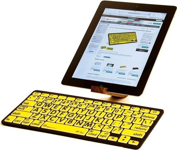 LOGIC-KEYBOARD LOGIC-KEYBOARD Logickeyboard LKB-LPBY-BTON-DE Tastatur Bluetooth QWERTZ Deutsch Schwarz - Gelb (LKB-