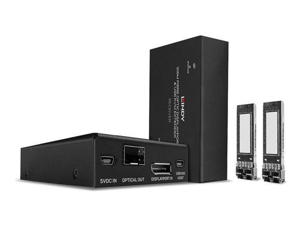 LINDY LINDY 300m Fibre Optic DisplayPort 1.2 KVM Extender