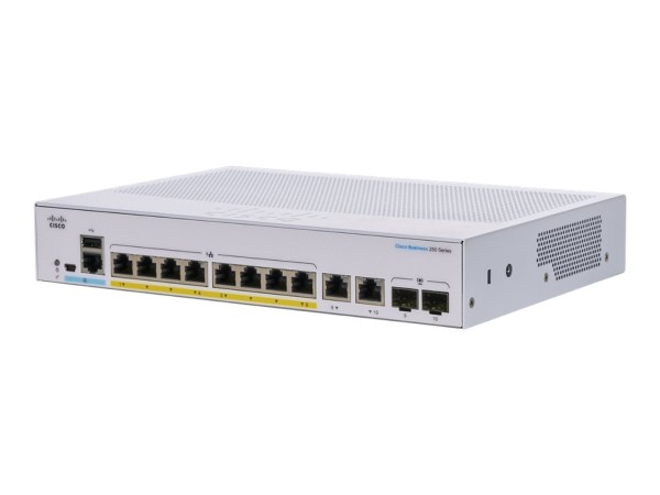 CISCO CISCO SYSTEMS CBS250 Smart 8p GE FPoE Ext PS 2x1G Comb