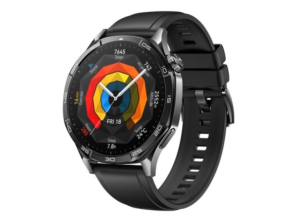 HUAWEI Watch GT5 46mm (Vili-B19F) (dunkelgrau, schwarzes Fluorelastomerarmb 55020DKM
