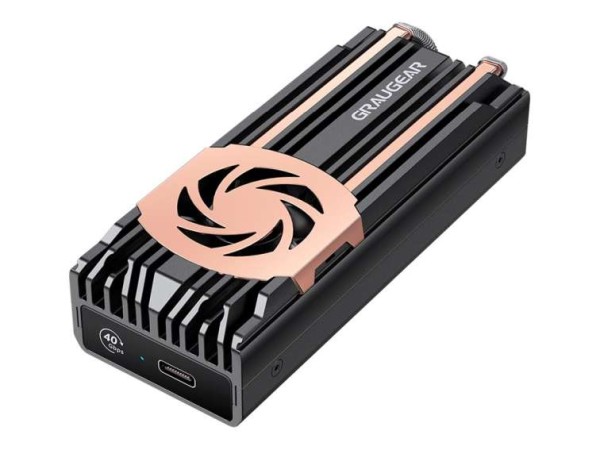 GRAUGEAR externes Gehäuse M.2NVMe SSD PCIe4.0 40Gbit G-M2U4-40G-F
