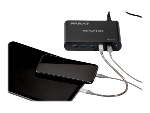 PARAT PARAT PARAPROJECT TC5 TwinCharge für 5 Geräte USB-A / USB-C