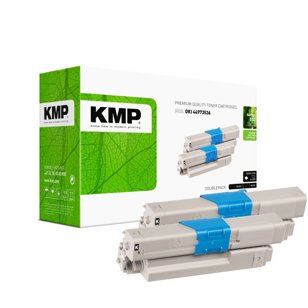 KMP KMP Toner OKI 2x44973536 comp. black O-T36D