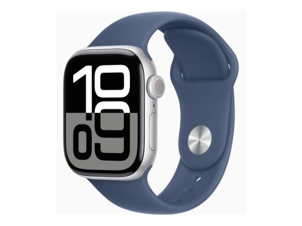 APPLE Watch Series 10 GPS 42mm Silver Aluminium Case with Denim Sport Band MWWA3QF/A