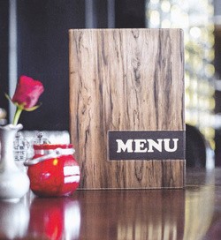 Securit Speisekarten-Mappe DESIGN WOOD, DIN A4, braun