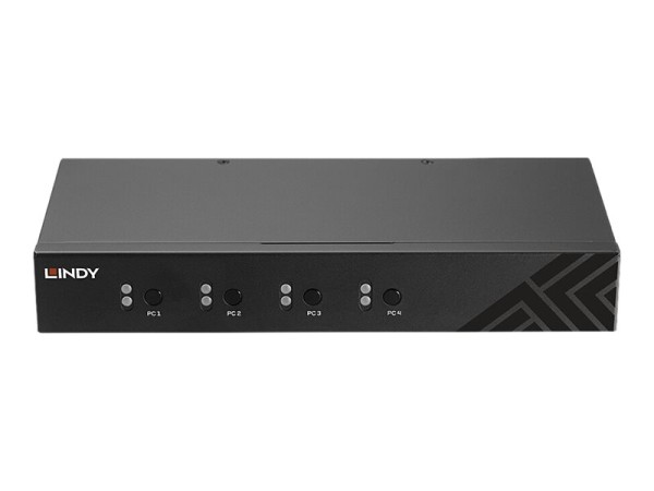 LINDY 4 Port KM Switch, USB 2.0 & Audio 32166