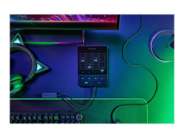 RAZER RAZER Audio Mixer, Universal-Analog-Mixer für Streaming, 4 Kanal, XLR-Eingang mit Vorverstärker