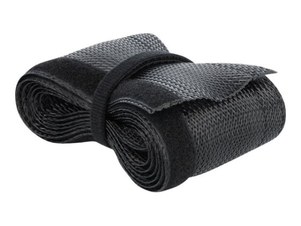 DELOCK DELOCK Geflechtschlauch mit Klettverschluss 10 m x 32 mm schwarz