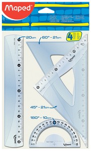 Maped Geometrie-Set Medium Start 242, 4-teilig, transparent