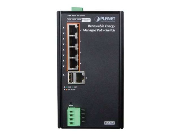 PLANET TECHNOLOGY 4Port PoE+ mgd Ethernet Switch BSP-360