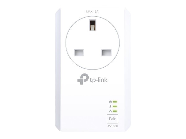 TP-LINK AV1000 2-Port Gigabit Passthrough Powerline Starter Kit TL-PA7027P KIT